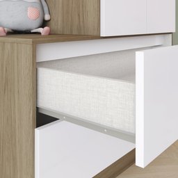 Quarto de Bebê Berço Guarda-Roupa e Cômoda Sonho Encantado Espresso Móveis - 13