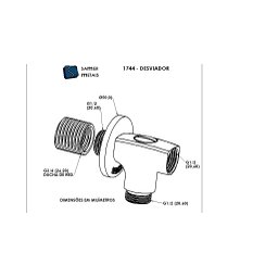 Chuveiro Articulado com Desviador Flexível 1,80m Gatilho de Metal Dourado Fosco - 2