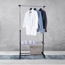 Ver imagem 1 de Arara De Roupas Regulável Com Sapateira Cabideiro Rodinhas+ Cabide Para Gravata Ordene