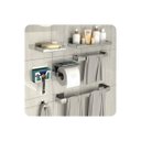 Ver imagem 1 de Kit de Acessórios para Banheiro Inox com Adesivo 7 Pcs F.elg