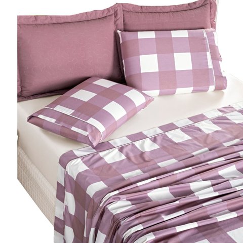 Jogo de Lençol Cama Solteiro 3 peças Micropercal 200 fios Dolce Vita:Rosê