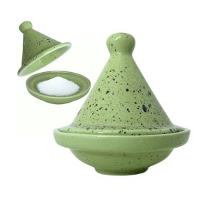 Saleiro Marroquino Tagine Porcelana Resistente Rita Lobo Verde Mesclado Prattos