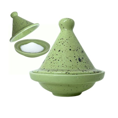 Saleiro Marroquino Tagine Porcelana Resistente Rita Lobo Verde Mesclado Prattos