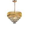 Lustre Sindora Dcd06624 Metal Dourado/ Cristal Transparente Φ50x29cm E14x8 - 1