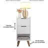 Mesa de Cabeceira Ape Pés Palito Branco - Comprar Moveis em Casa - 4