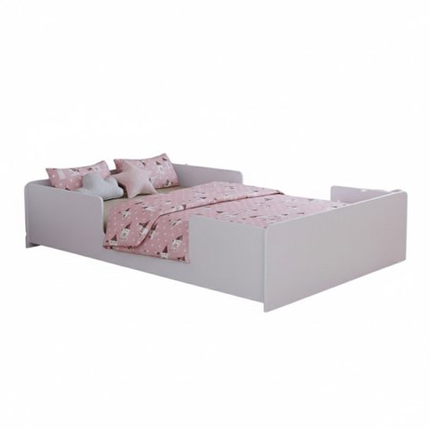 Cama Baixa Infantil Montessoriana com Colchão Ideal para Transição do Berço com Proteção Lateral