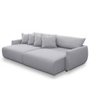 Ver imagem 6 de Sofá Cama Sala de Estar Bipartido 230cm Reclinável Retrátil com Almofadas Caixa Zero Timan Linho Cin