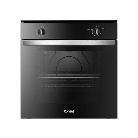 Forno de Embutir a Gás Consul 78 Litros Preto com Grill e Timer Sonoro - Coa84ce