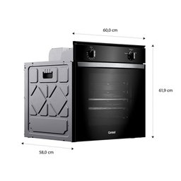Forno de Embutir a Gás Consul 78 Litros Preto com Grill e Timer Sonoro - Coa84ce - 4