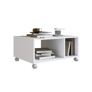 Mesa de Centro com Rodízios Brancos B59 Emovell