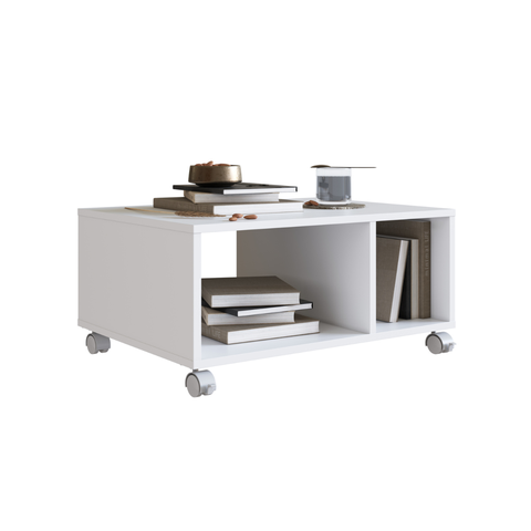 Mesa de Centro com Rodízios Brancos B59 Emovell
