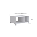 Ver imagem 3 de Mesa de Centro com Rodízios Brancos B59 Emovell