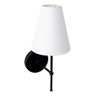 Arandela Luminaria de Parede P/ Quarto ou Corredor Interno Cúpula E27 Bivolt - Preto Cup Branco - 11 - 6