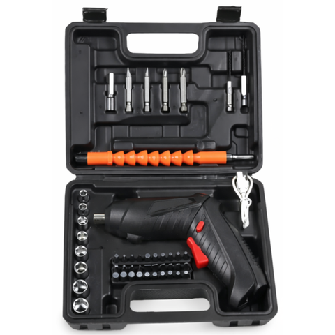 Kit de Parafusadeira Elétrica Domestica 46 Peças