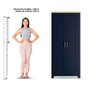 Guarda Roupa Solteiro Ditália 2 Portas DM-570 cor:azul - 5