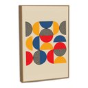 Ver imagem 2 de Quadro Decorativo Bauhaus Abstrato Moderno Ii com Moldura Filete