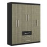 Guarda-Roupa Casal 6 Portas 3 Gavetas América Rodial - 1