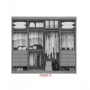 Ver imagem 4 de Guarda Roupa Casal 8 Portas 8 Gavetas sem Pés Daymont - D' Doro Castanho