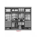 Ver imagem 5 de Guarda Roupa Casal 8 Portas 8 Gavetas sem Pés Daymont - D' Doro Castanho