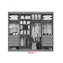 Ver imagem 3 de Guarda Roupa Casal 8 Portas 8 Gavetas sem Pés Daymont - D' Doro Castanho