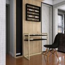 Ver imagem 2 de Kit Mesa Preta + Cadeira + Prateleira Para Salão De Beleza Com Prateleiras Redecore Conjunto De Móve