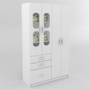 Ver imagem 1 de Guarda-Roupa Infantil 4 Portas 3 Gavetas Multicores Rodial