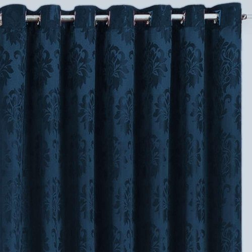 Cortina Jacquard 6,00x2,30 Para Trilho Suíço:Azul Marinho