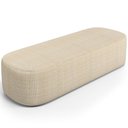 Ver mais imagens de Cabeceira Cama Box King 195cm Lanna com Puff Recamier Doha W01 Linho Palha - Lyam Decor