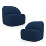 Kit 2 Poltronas Organica Decorativa Eloa Boucle Azul - Londrilar - 1