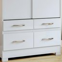 Ver imagem 5 de Guarda Roupa Solteiro 2 Portas Deslizantes 4 Gavetas 110 Cm Be25 Branco Briz