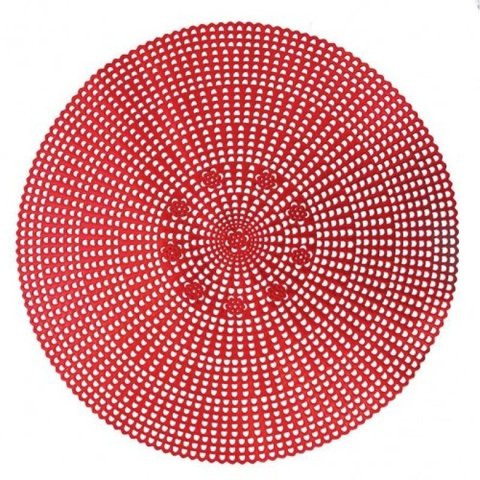 Jogo Lugar Americano Macromê Vermelho 41cm 6 Unidades - Magizi