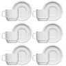 Jogo 6 Xícaras de Chá com Pires de Porcelana 215ml Classe Única Iguaçu Germer Branco - 1