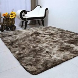 Tapete Muito Peludo 2,00 x 1,40 para Sala 4cm de Alt. - Marrom Mesclado - 1