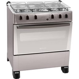 Fogão 5 Bocas Atlas Mônaco Inox - 1