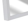 Espelho Moldura Decorativa Grande Madeira Rustica Quarto - Reto Liso Branco - 4