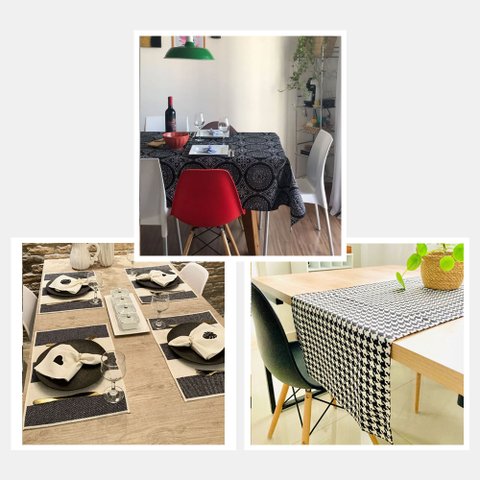Kit Mesa Jogo Americano + Toalha de Mesa + Caminho de Mesa
