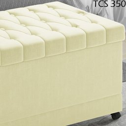 Recamier Calçadeira Bau 160 cm Rodizios Madi Corano TCS 350 Peer - 6