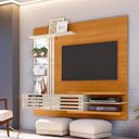 Ver imagem 4 de Estante Home Theater Suspenso Ambiente Frizz Supreme Cinamomo Off White - Madetec