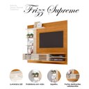 Ver imagem 3 de Estante Home Theater Suspenso Ambiente Frizz Supreme Cinamomo Off White - Madetec