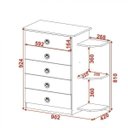 Ver imagem 3 de Cômoda 5 Gavetas 3 Prateleiras Rodial