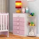 Ver imagem 1 de Cômoda 5 Gavetas 3 Prateleiras Rodial