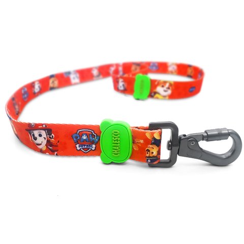 Guia de passeio para cães PAW PATROL Patrulha Canina Chalesco Laranja - G