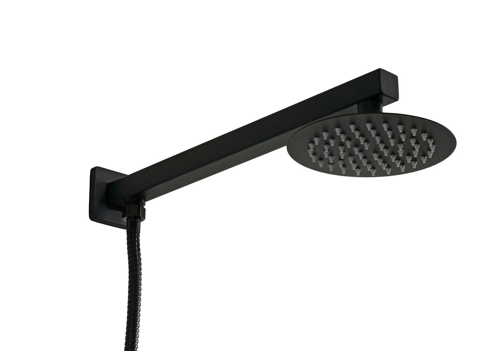 Ducha Preto Fosco Redonda 15 Cm com Ducha de Mão em Abs com Trava - 3