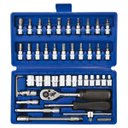 Ver imagem 5 de Jogo Soquete Aço Crv1/4 Kit Catraca 46 Peças Chave Allen