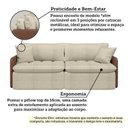 Ver imagem 6 de Sofá Cama Retrátil e Reclinável 3 Lugares Bipartido 234cm Belmopã Yescasa