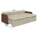 Ver imagem 5 de Sofá Cama Retrátil e Reclinável 3 Lugares Bipartido 234cm Belmopã Yescasa