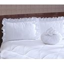 Ver imagem 2 de Colcha Casal Queen 4 Peças Cobre Leito Renda Brisa:branco