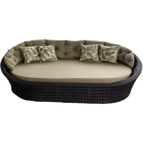 Big Chaise em Alumínio com Almofadas Impermeáveis para Jardim, Piscina, Área, Lazer e Edícula Trama