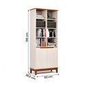Ver imagem 4 de Livreiro Ej Flow 2 Portas 6 Prateleiras com Pés Madeira Off White/freijo