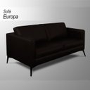 Ver imagem 2 de Sofá Decorativo Sala de Estar Europa 4 Lugares 240cm Couro Marrom - Mozzelar